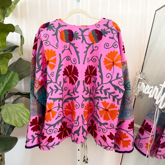 Kantha Suzani Embroidered Jacket Kantha Karma OS - Picture 2 of 4